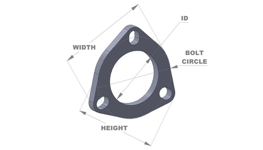 Vibrant Performance 1485S 3-Bolt Stainless Steel Flange 2.75 in. I.D.