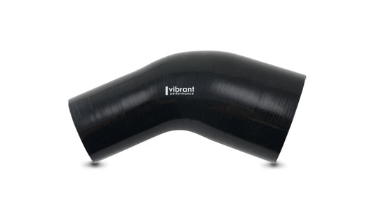 Vibrant Performance 19757 2.00in ID x 2.50in ID Gloss Black Silicone 45 Degree Transition Elbow