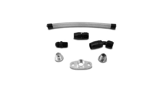 Vibrant Performance 10282 Universal Oil Drain Kit for T3/T4 Top Mount Turbo setups (20" long line)