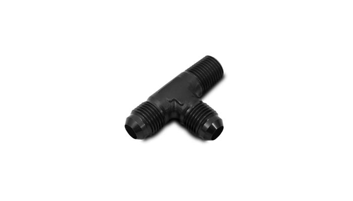 Vibrant Performance 10474 Male Flare Tee with Pipe On Run Adapter Fitting; Size: -10AN x 1/2" NPT