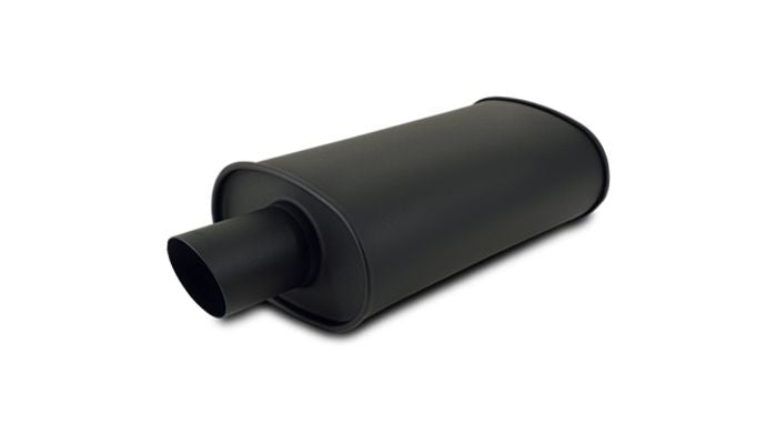 Vibrant Performance 1153 STREETPOWER FLAT BLACK Oval Muffler; Inlet I.D. 3.50"(88.9mm) Tip O.D.