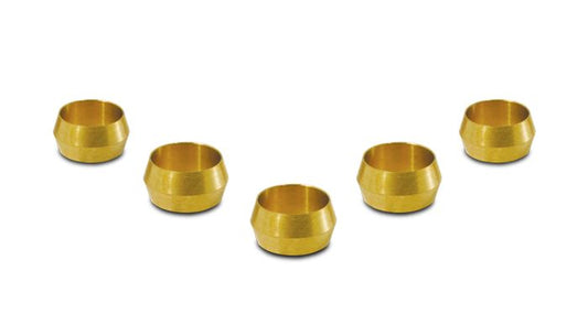 Vibrant Performance 16464 Pack of 5, Brass Olive Inserts; Size 1/4"