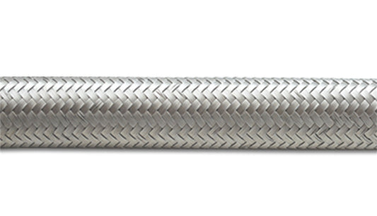 Vibrant Performance 20ft Roll of Stainless Steel Braided Flex Hose; AN Size: -8; Hose ID 0.44"