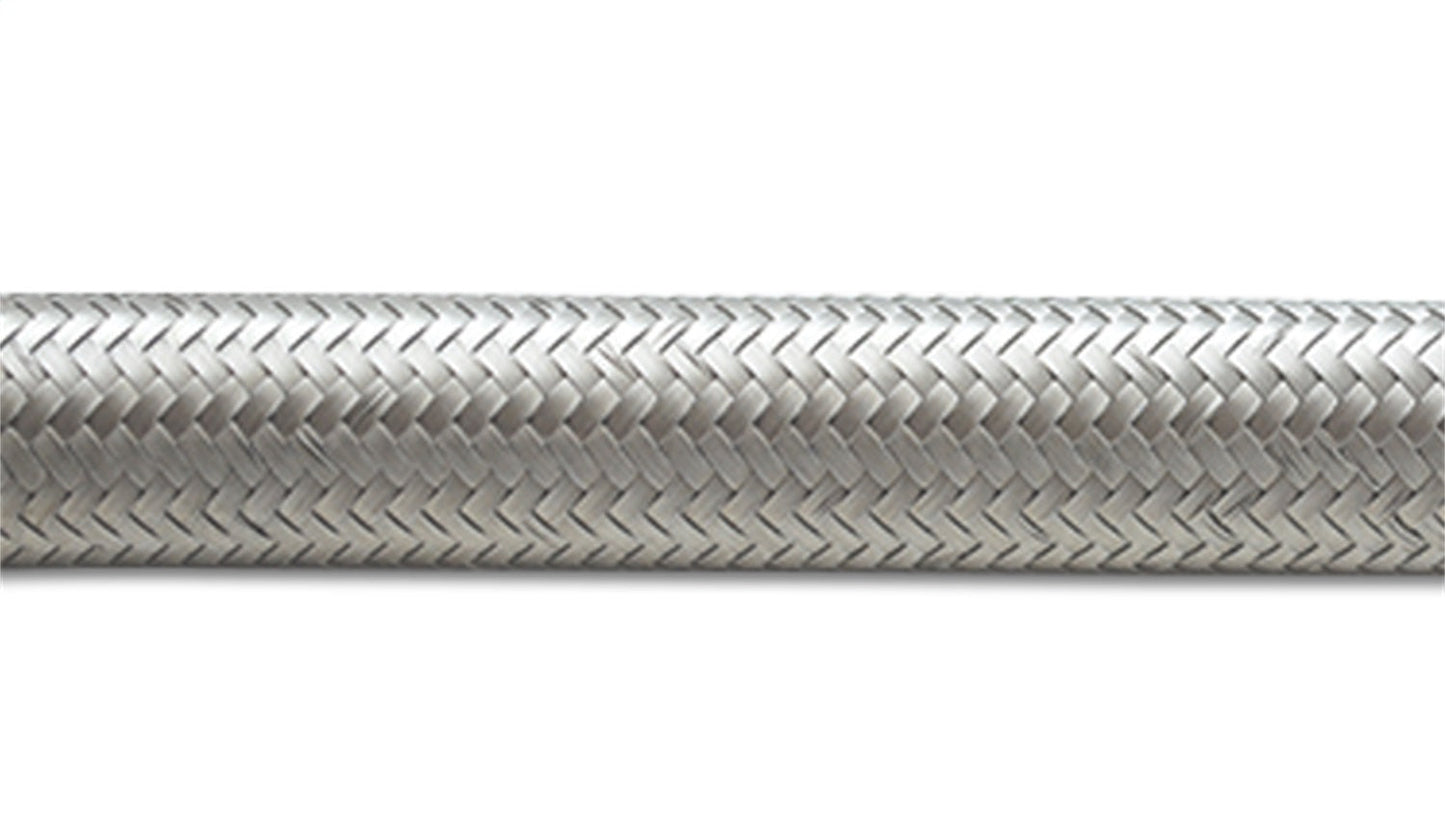 Vibrant Performance 20ft Roll of Stainless Steel Braided Flex Hose; AN Size: -10; Hose ID 0.56"