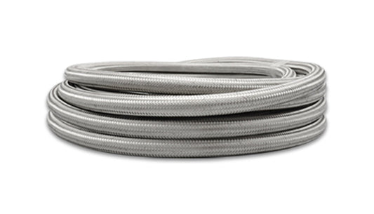 Vibrant Performance 10ft Roll of Stainless Steel Braided Flex Hose with PTFE Liner; AN Size: -6