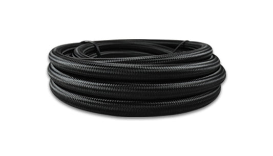 Vibrant Performance 19038 Nylon Braided Flex Hose 150ft. Roll; Black; w/PTFE Liner; Size: -8AN